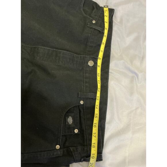 Vintage Harley Davidson Blacked Out Jeans Mens 40x32 Heavy Denim Relaxed Fit - Picture 7 of 8